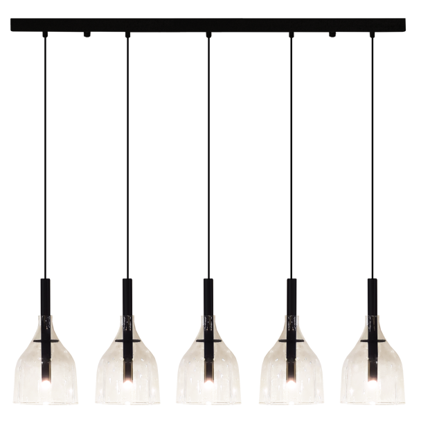 ANTIGO Lampa wisząca Botor 5 - Czarna (910 mm) 5098