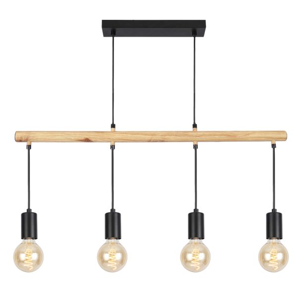 CANDELLUX 34-77929 IZZY LAMPA WISZĄCA 4X60W E27 CZARNY