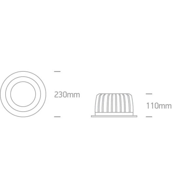 ONE LIGHT 10130CA/W/W Peplos 3 biała wpuszczana oprawa typu downlight LED 3000K 30w