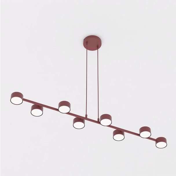 EMIBIG 1706/8 MEGARA 8 BURGUNDY Lampa wisząca