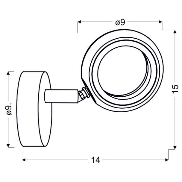 CANDELLUX 91-65247 AURELION KINKIET 1X4W LED CHROM 3000K