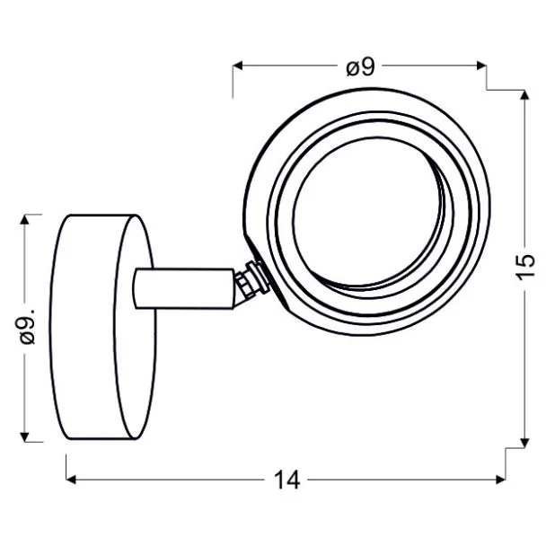 CANDELLUX 91-65247 AURELION KINKIET 1X4W LED CHROM 3000K