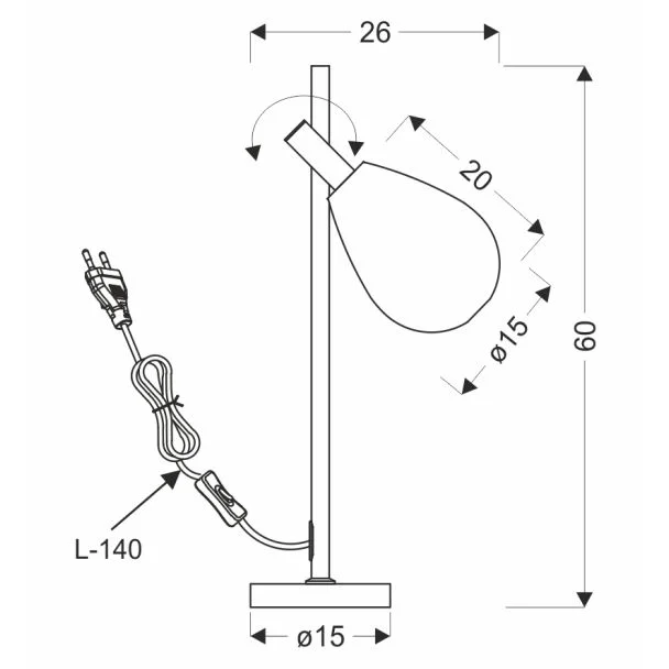 CANDELLUX STUDIO 41-51257 DENSO 26 lampka stołowa
