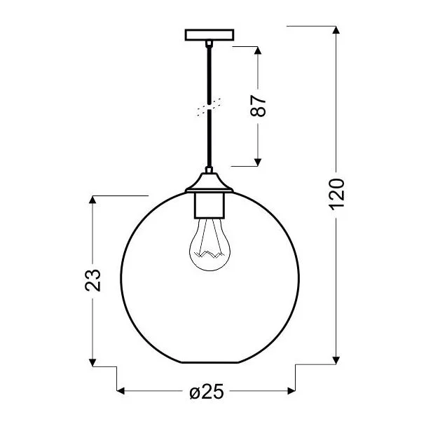 CANDELLUX 31-28259-Z ZWIS EDISON 25 1X60W E27 BRĄZOWY
