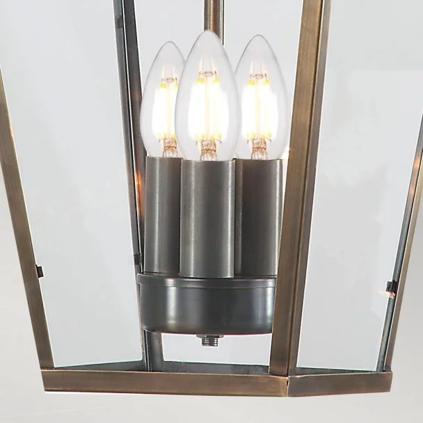 ELSTEAD Mansion House MANSION-HOUSE8-BR 3 Light Chain Lantern - Brass