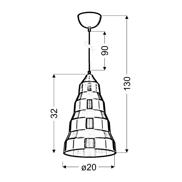 CANDELLUX 31-58560 VESUVIO ZWIS 20
