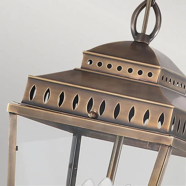 ELSTEAD Mansion House MANSION-HOUSE8-BR 3 Light Chain Lantern - Brass