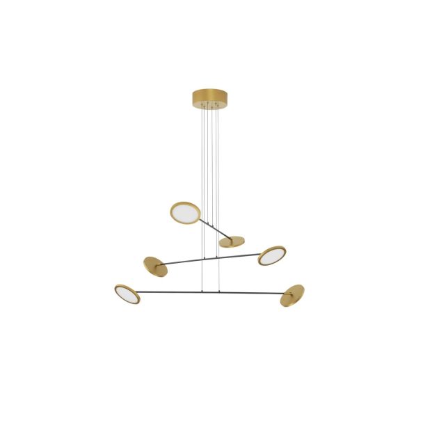 Luces Exclusivas ABOT LE43211 LAMPA WISZĄCA LED czarny, złoty