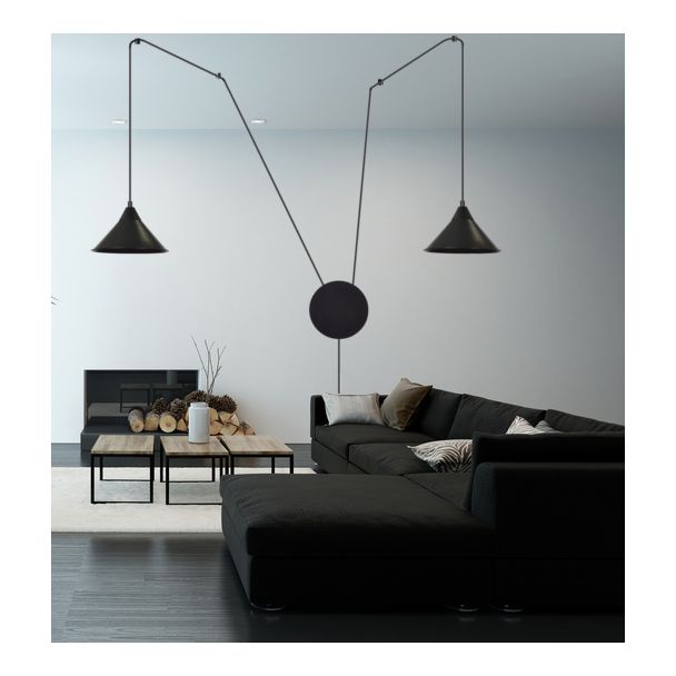 EMIBIG 160/2 ABRAMO 2 BLACK LAMPA WISZĄCA