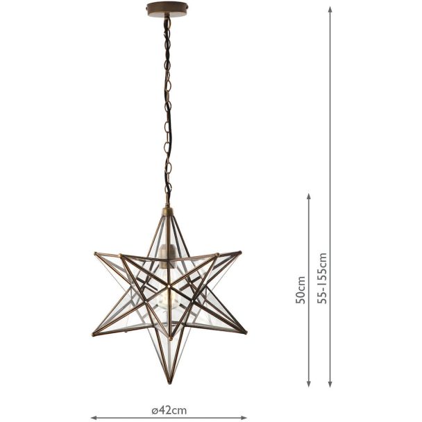 DAR ILA8675 ILARIO 1LT STAR PENDANT LARGE ANT BRA