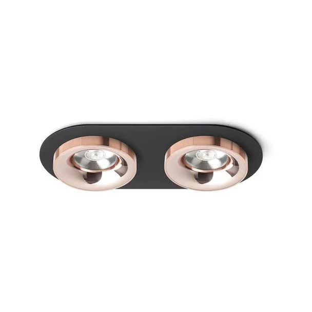 RENDL R13243 SHARM R II wpuszczana czarna miedź/miedź 230V LED 2x10W 24° 3000K