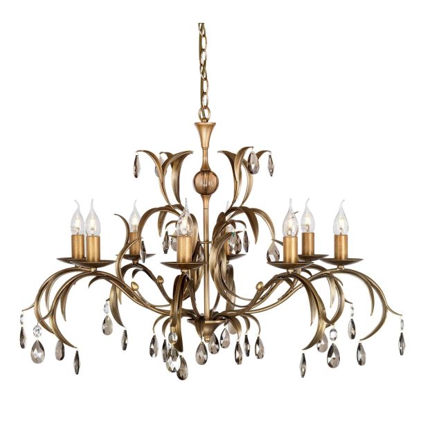 ELSTEAD LILY LL8 ANT BRZ 8Lt Chandelier/Semi-Flush