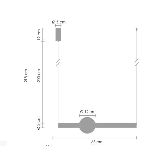 Step into Design ST-1688L Lampa wisząca O-LINE LED 93 cm mosiądz