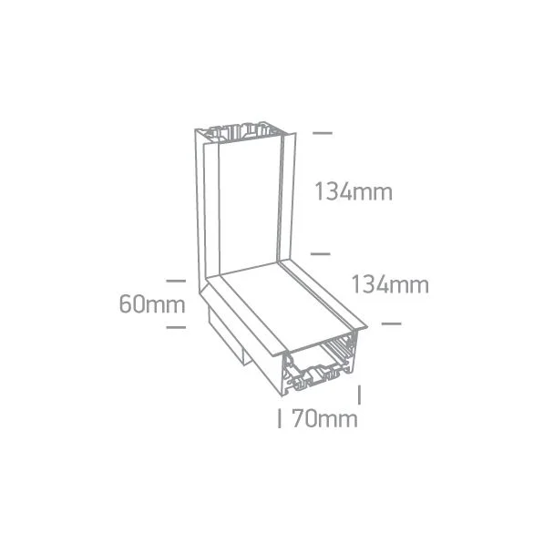ONE LIGHT 38152RL/W/C biały narożnik ściana-sufit 4000K 10W + 4 klipsy mocujące, 4 złącza & 2 zaślepki