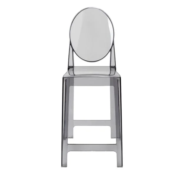 KING HOME KH010100226 Krzesło barowe VICTORIA 65 cm dymione - poliwęglan