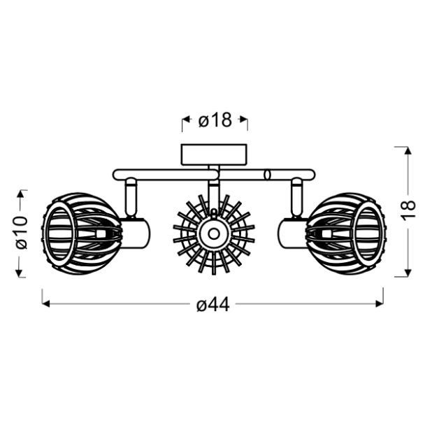 CANDELLUX 98-68125 ATARRI SPIRALA 3X25W E14 BIAŁY+DREWNO