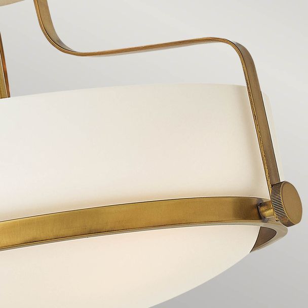 ELSTEAD Harper HK-HARPER-SFS-HB Small Semi-Flush - Heritage Brass