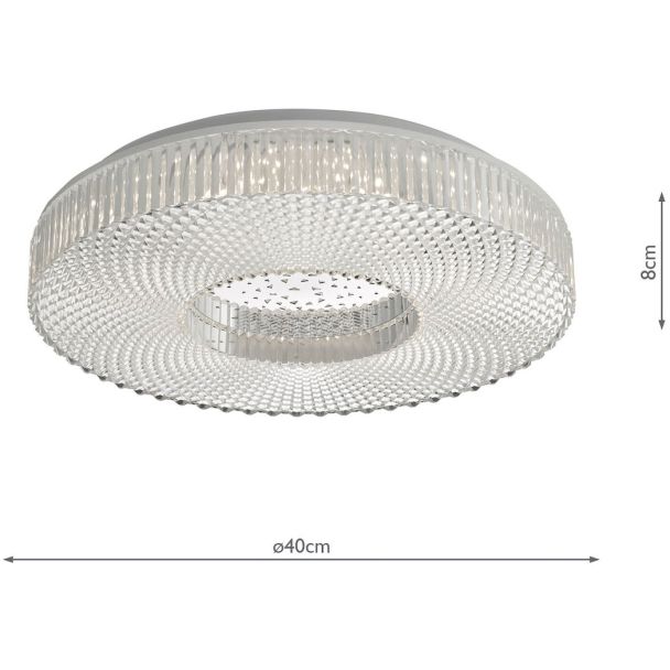 DAR CIM5008 CIMONA FLUSH MED ACRYLIC LED