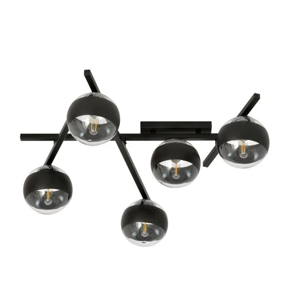 EMIBIG 1105/5 LAMPA SUFITOWA SMART 5 BLACK/STRIPE