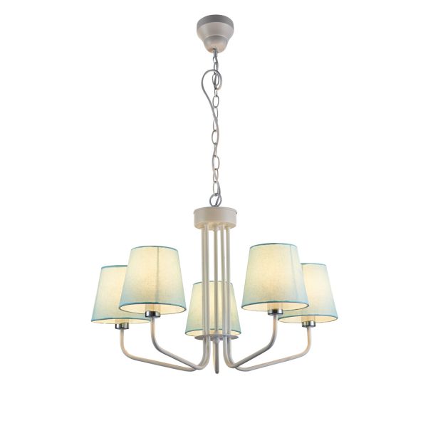 CANDELLUX 50205093 LAMPA WISZĄCA YORK 5 BIAŁY NIEBIESKI