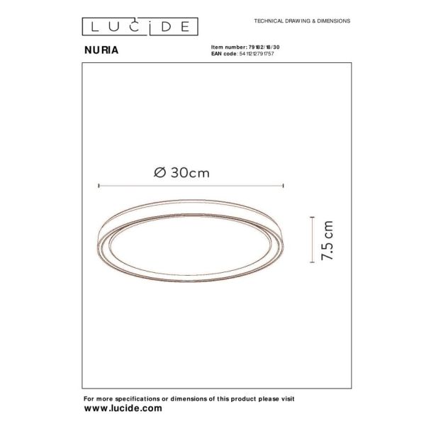 LUCIDE 79182/18/30 NURIA LAMPA SUFITOWA