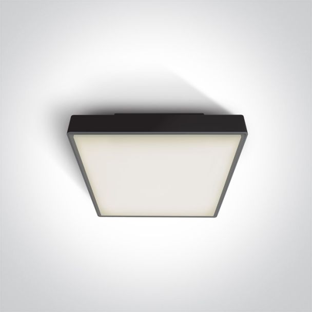 ONE LIGHT 67282E/B Miladeza czarny plafon E27 IP65 korpus ABS i klosz PC