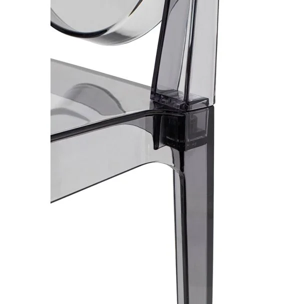 KING HOME KH010100226 Krzesło barowe VICTORIA 65 cm dymione - poliwęglan