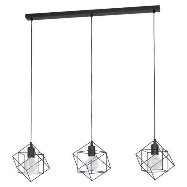 EGLO 43361 LAMPA STRAITON OPRAWA WISZĄCA HL/3 E27 L-905 SCHWARZ STRAITON