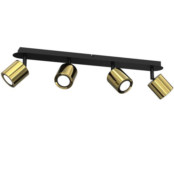 LUMINEX 9233 spot Demia black/brass 4xGU10