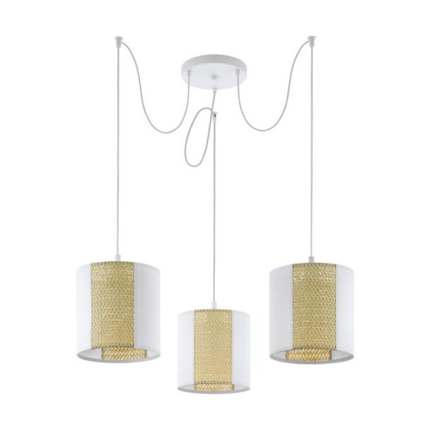 EGLO 43403 LAMPA ARNHEM OPRAWA WISZĄCA HL/3 E27 WEISS/SEEGRAS/PAPIER ARNHEM