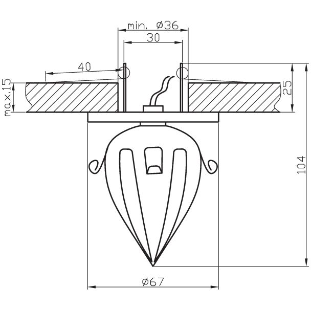 CANDELLUX 2295964 SK-37 CH G4 CHROM OPR. STROP. STAŁA KRYSZTAŁ 20W G4 PĄK KWIATOWY