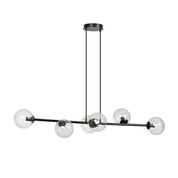 EMIBIG 874/6 LAMPA WISZĄCA ROSSI 6 BL TRANSPARENT