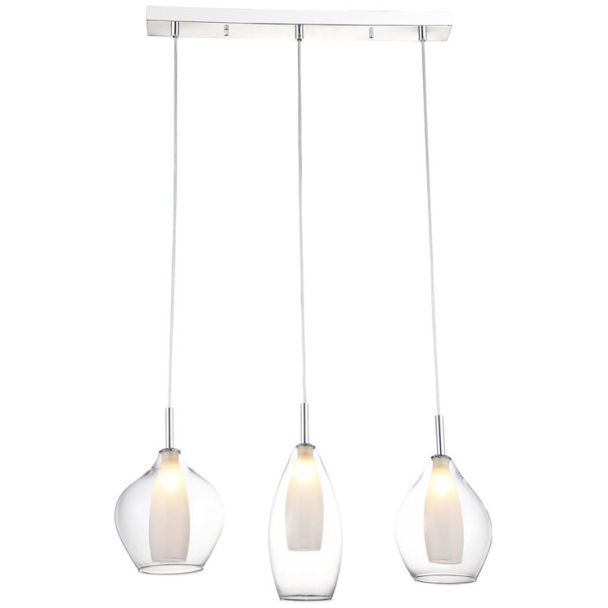 AZZARDO AZ3075 AMBER MILANO 3 CLEAR DECORATIVE LAMP