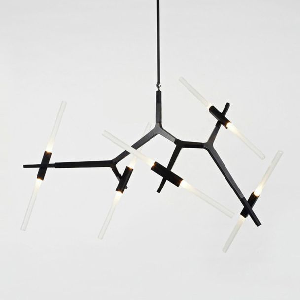 Step into Design ST-1001-6 black Lampa wisząca STICKS-6 czarna