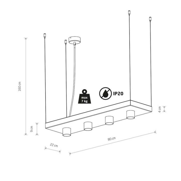 NOWODVORSKI 9381 PLANT lampa wisząca