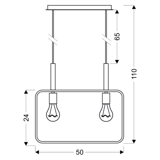 CANDELLUX 32-73549 FRAME LAMPA WISZĄCA 2X60W E27 BIAŁY