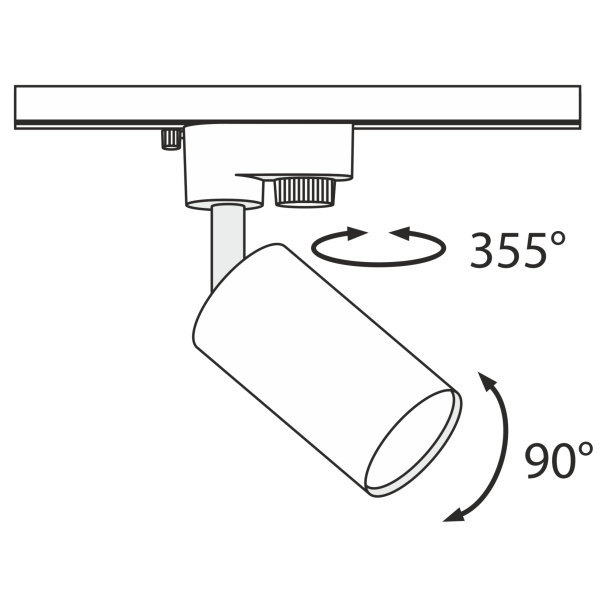 MAYTONI TR002-1-GU10-B Single phase track system Track lamps Track Lighting Black oprawa 1-fazowy