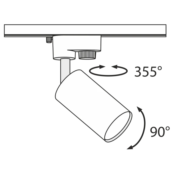 MAYTONI TR002-1-GU10-B Single phase track system Track lamps Track Lighting Black oprawa 1-fazowy