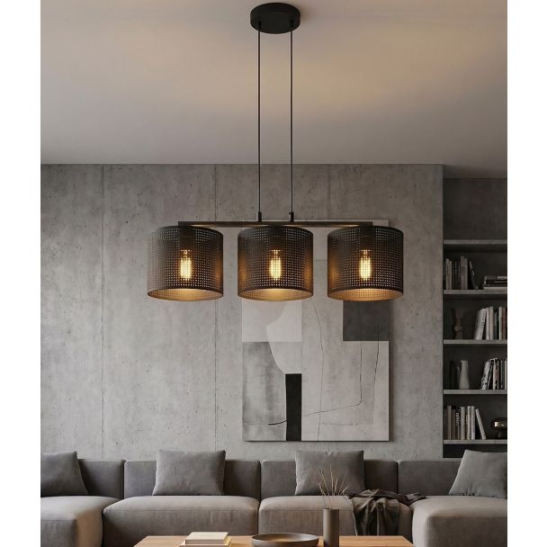 EMIBIG 1670/3 LUX 3 BLACK LAMPA WISZĄCA