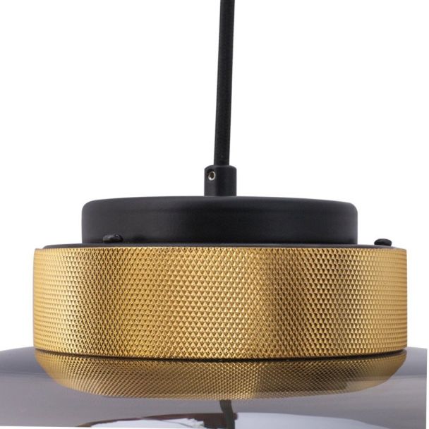 Step into Design 9969P/B smoky Lampa wisząca BOOM LED szaro złota 35 cm
