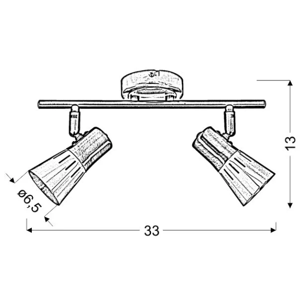 CANDELLUX 92-84487 ARENA LISTWA 2*40W R50 E14 ZŁOTO PATYNA