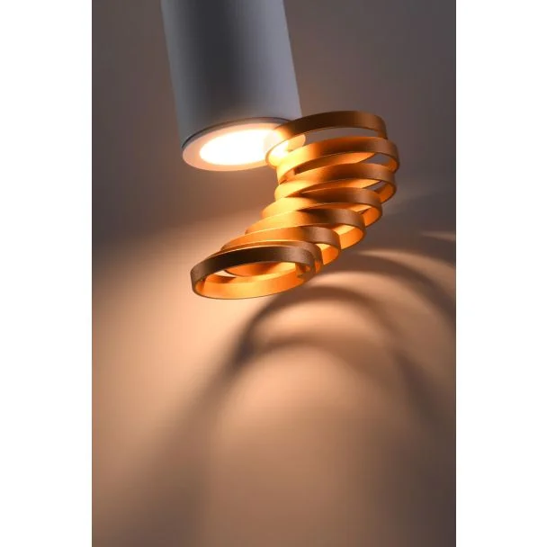 CANDELLUX 2276076 TUBA LAMPA SUFITOWA 1X15W GU10 6/20 ZŁOTY+BIAŁY