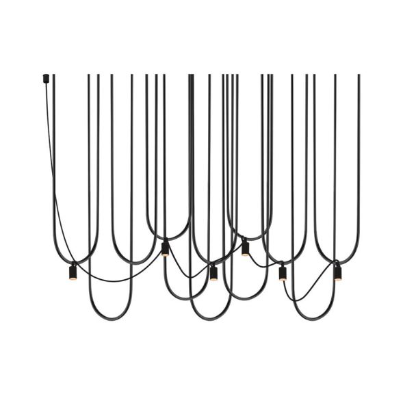 ANTIGO Lampa wisząca Udin 6 - Czarna 9785