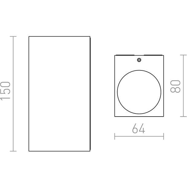 RENDL R12028 KUBI II antracyt 230V LED 2x3W IP54 3000K