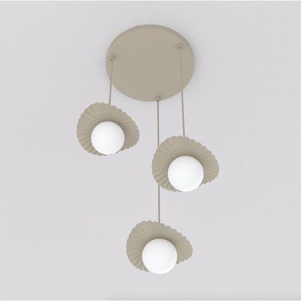 EMIBIG 1760/3 FLORA 3PREM MOKKA OPAL Lampa wisząca