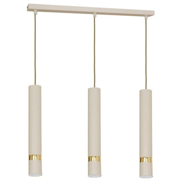 LUMINEX 9516 żyrandol Reno line bar 600 mm beige/gold 3xGU10