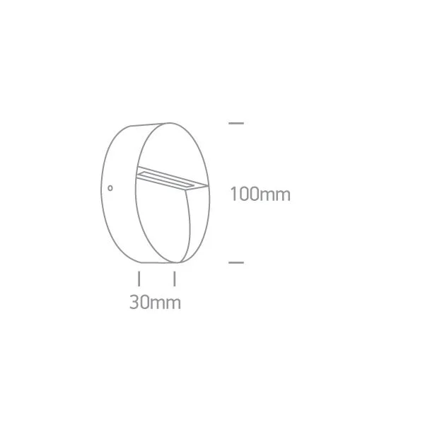 ONE LIGHT 67359/AN/W Platonas kinkiet antracyt LED 3000K 3W IP54