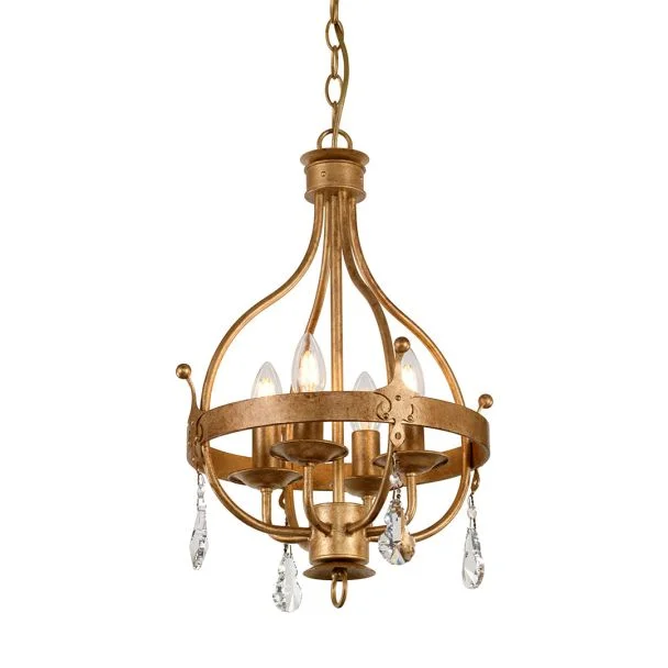 ELSTEAD Windsor WINDSOR4-GOLD 4 Light Pendant - Gold Patina