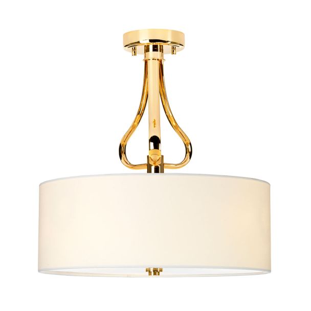 ELSTEAD Falmouth BATH-FALMOUTH-SF-FG 3 Light Semi Flush - French Gold
