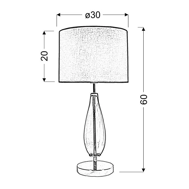 CANDELLUX 41-01252 MARRONE LAMPKA GABINETOWA 1X60W E27 H-57 ROZOWA
